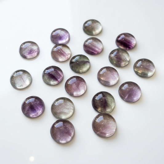 Fluorite Cabochon 10mm Round Pack of 46