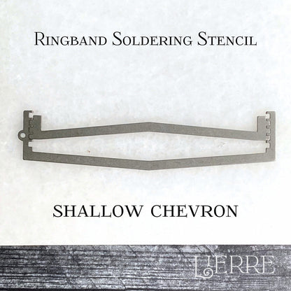 Steep Chevron Ring Band Soldering Stencils - Clay Revolution