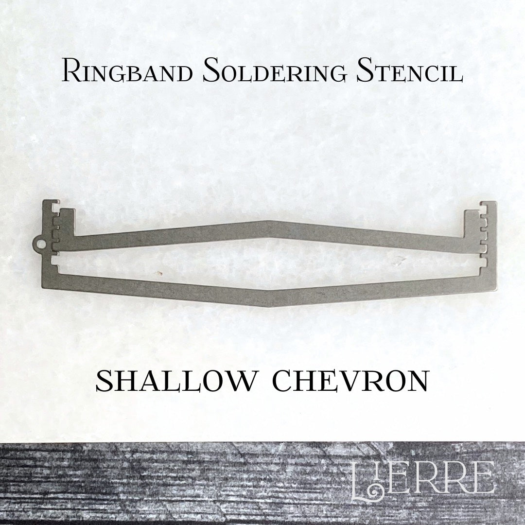 Shallow Chevron Ring Band Soldering Stencils - Clay Revolution