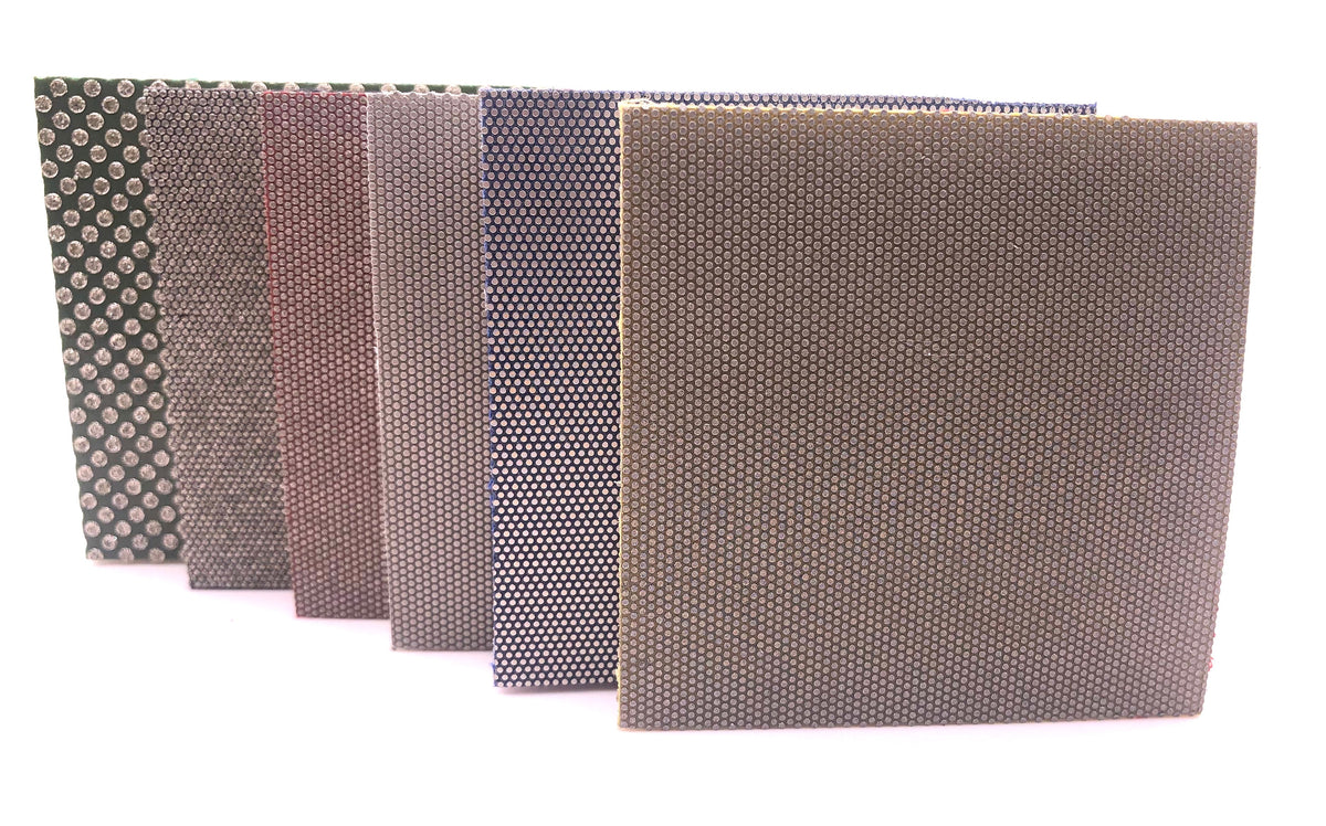 6-Piece Flexible Diamond Sanding Pads Set with Square Corners - Clay Revolution