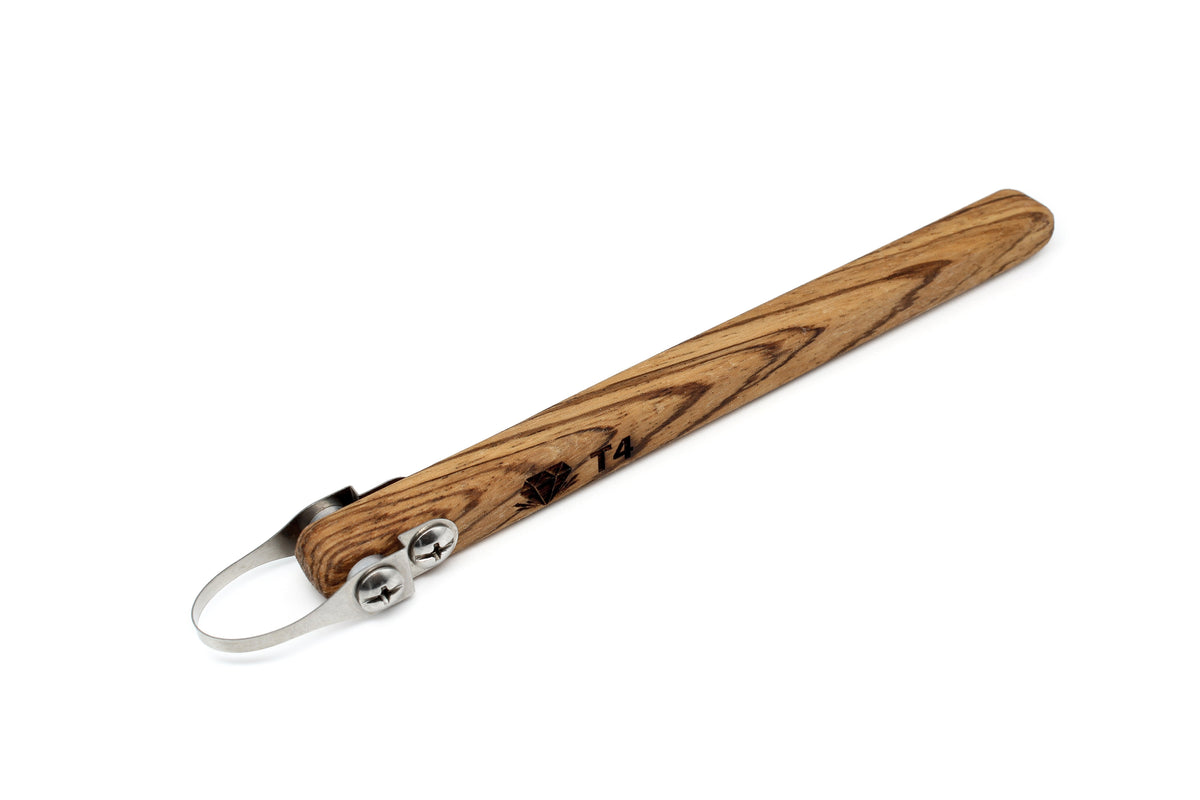 T4 U Tip Pottery Trimming Tool w/ Rounded Edge Handle - Clay Revolution