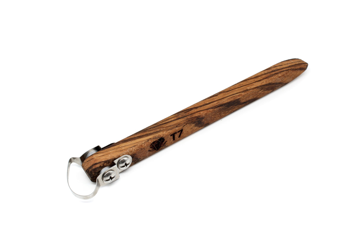 T7 Avocado Pottery Trimming Tool w/ Flat Round Handle - Clay Revolution