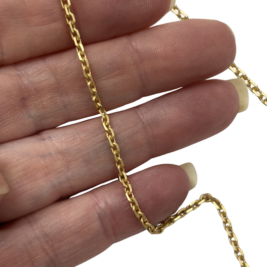 Chain: Matte Gold Rectangle Chain 2mmx3mm
