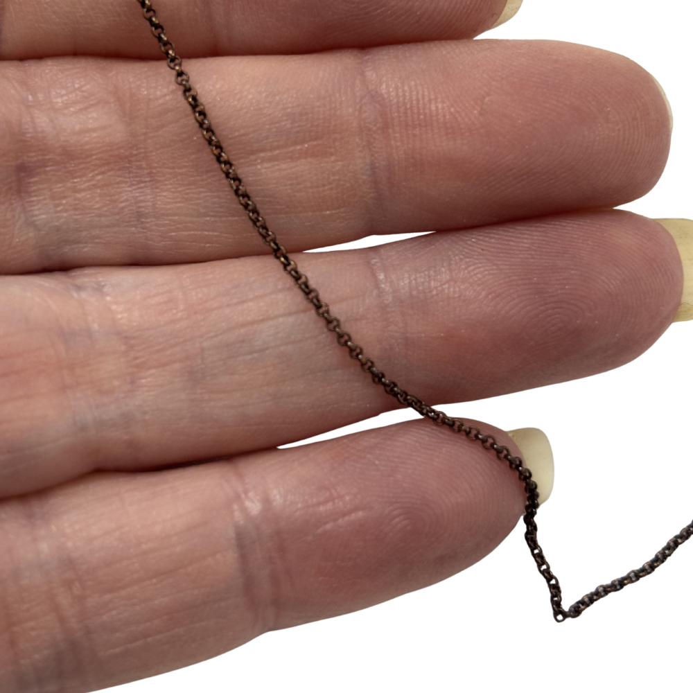 Chain: Antique Copper Plated Rolo 1mm