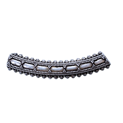 2" Bali .925 Sterling Silver Curved Tube