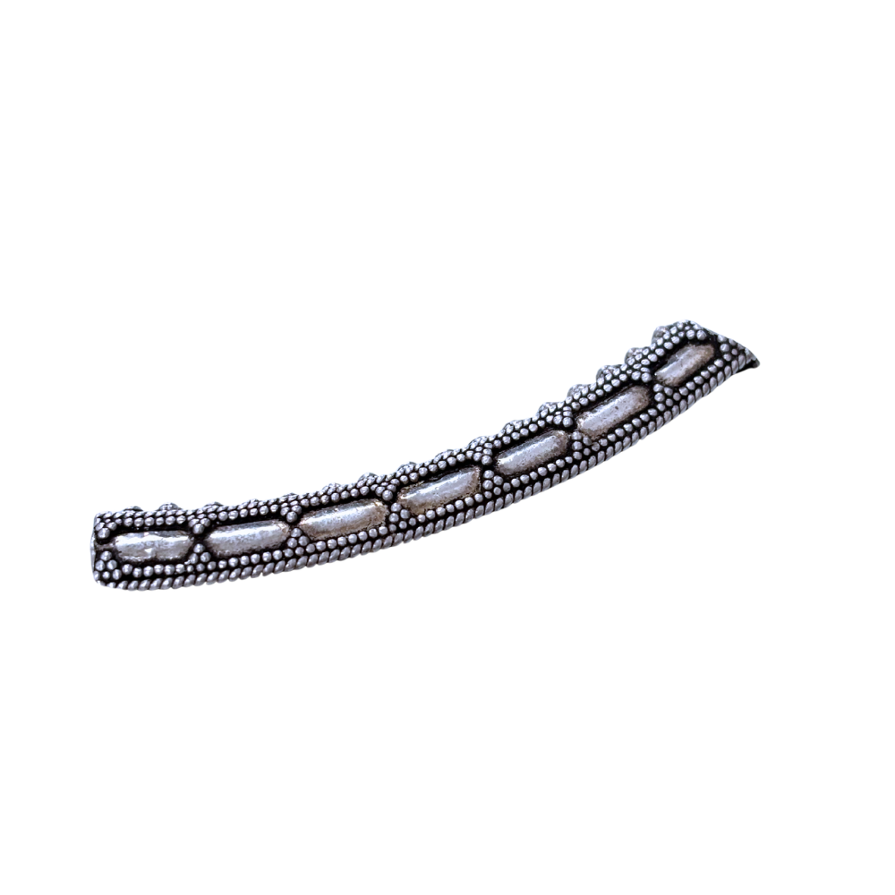 2" Bali .925 Sterling Silver Curved Tube