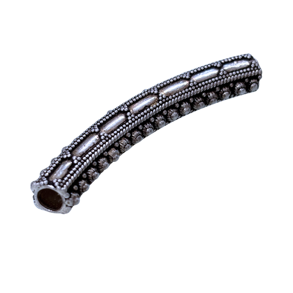 2" Bali .925 Sterling Silver Curved Tube