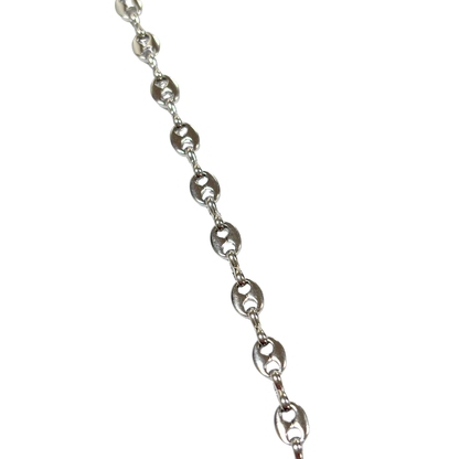 Stainless Steel Oval Disc & Link Chain – 8mm x 6mm