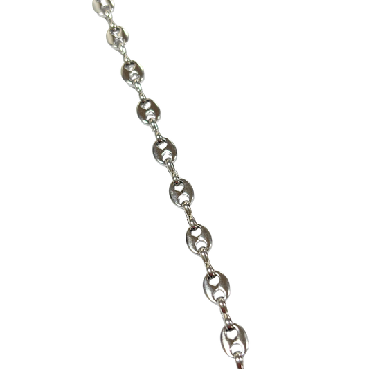 Stainless Steel Oval Disc & Link Chain – 8mm x 6mm
