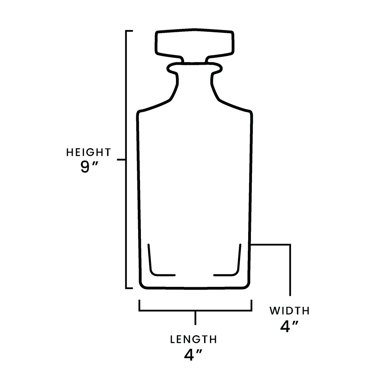 Whiskey Decanter - Square - 750ML - Clay Revolution