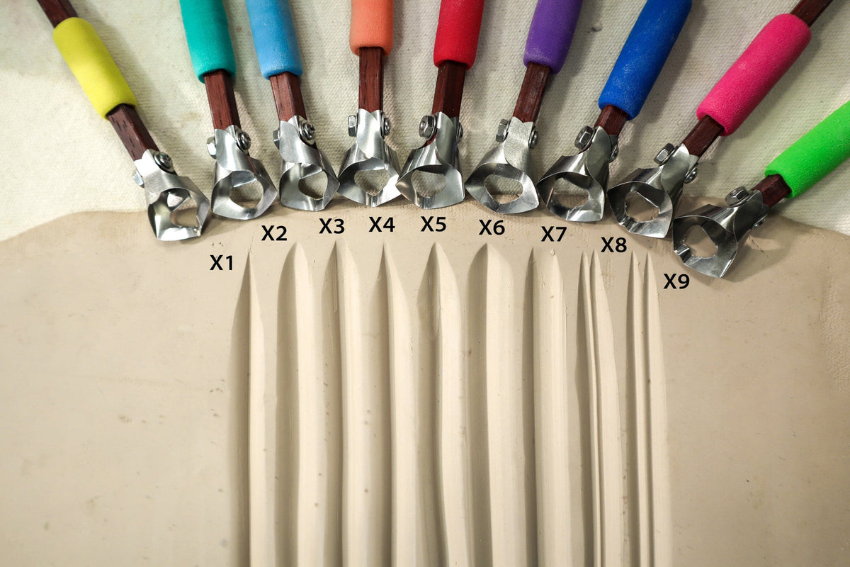 X3 3 mm Square Fluting Tool - Clay Revolution