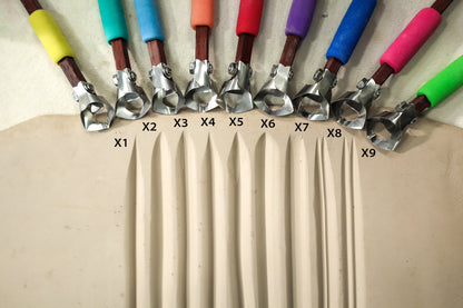3-Piece Fluting Tools Set 3 - Clay Revolution