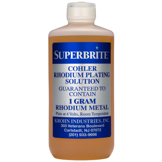 Cohler Superbrite Rhodium "White Gold" Bath Plating Solution - Clay Revolution