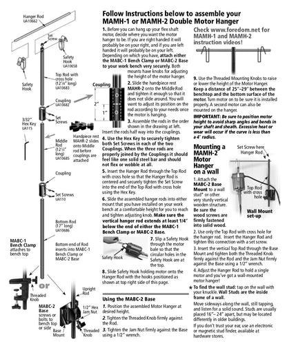 Double Motor Hanger with Mounting Clamp - Foredom - Clay Revolution