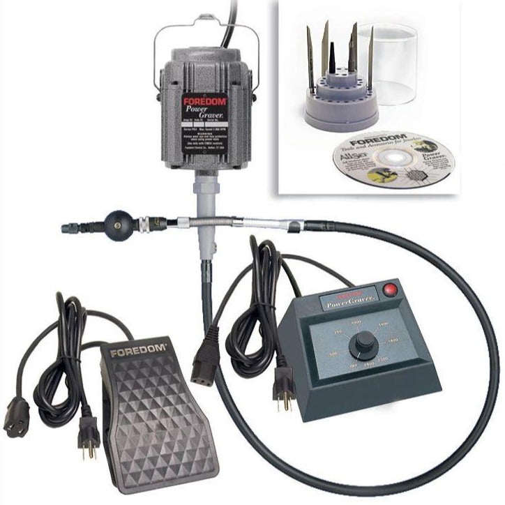 PowerGraver Kit by Foredom, includes GRS Gravers, K.2293 - Clay Revolution