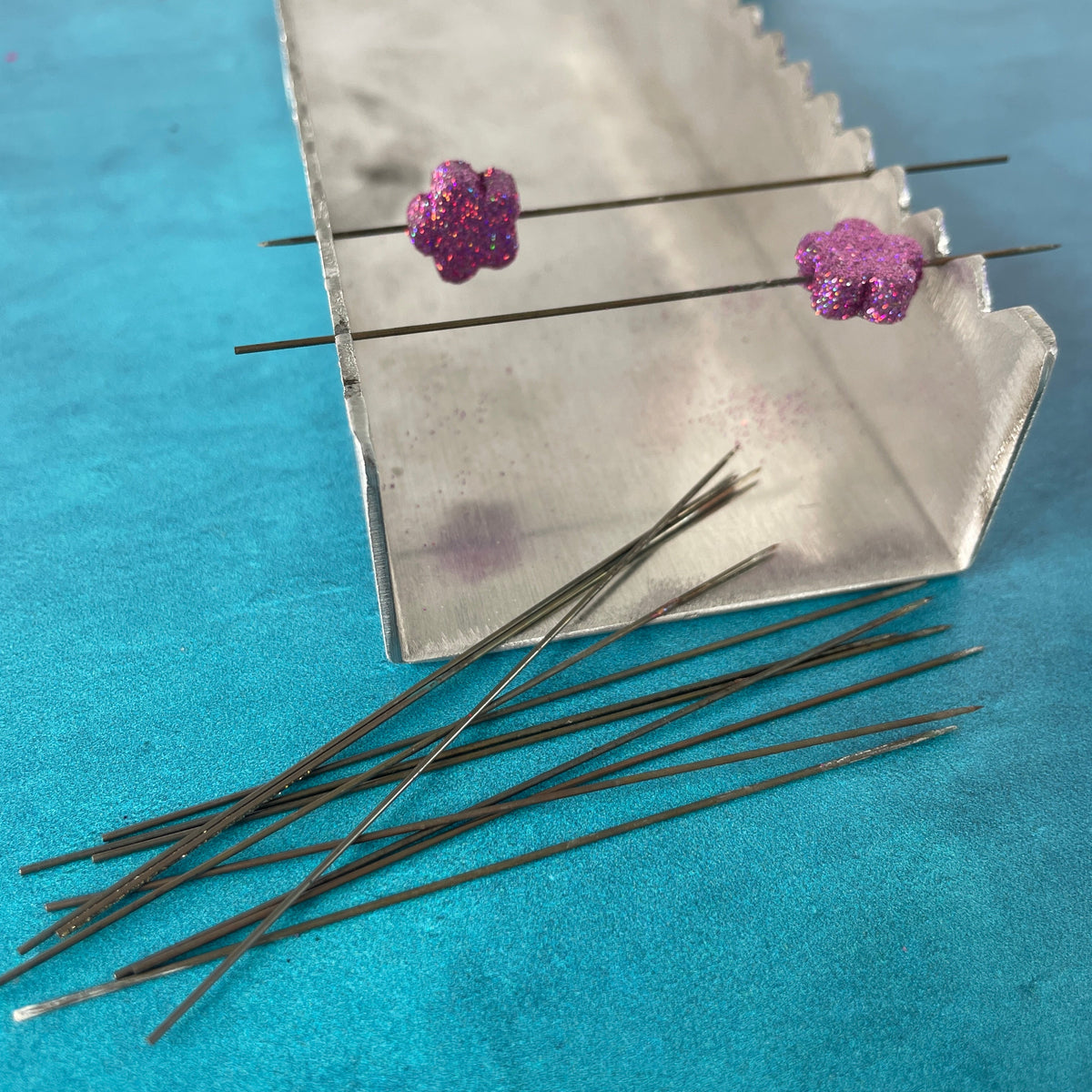 Original Clay Bead Pins needle - BEST original thin strong sharp sturdy piercing baking mandrel - Clay Revolution