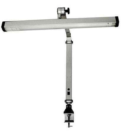 Extra-Wide Silver-Finish Fluorescent Jeweler's Task Lamp