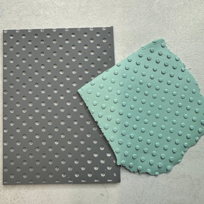 Dots Polymer Clay Stamp – 3x4 Inch Rubber polkadot Texture