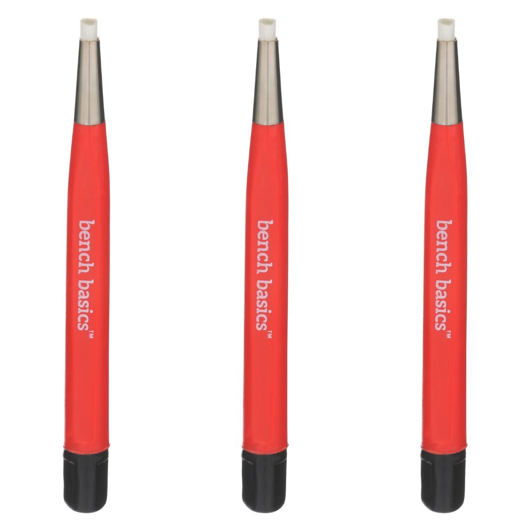 Fiberglass Scratch Brush, Retractable, Red (3 Pack) - Clay Revolution