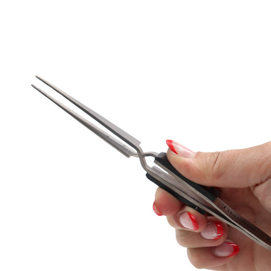 Titanium Tweezer, Cross Locking, Heavy Duty with Fine Point - Clay Revolution