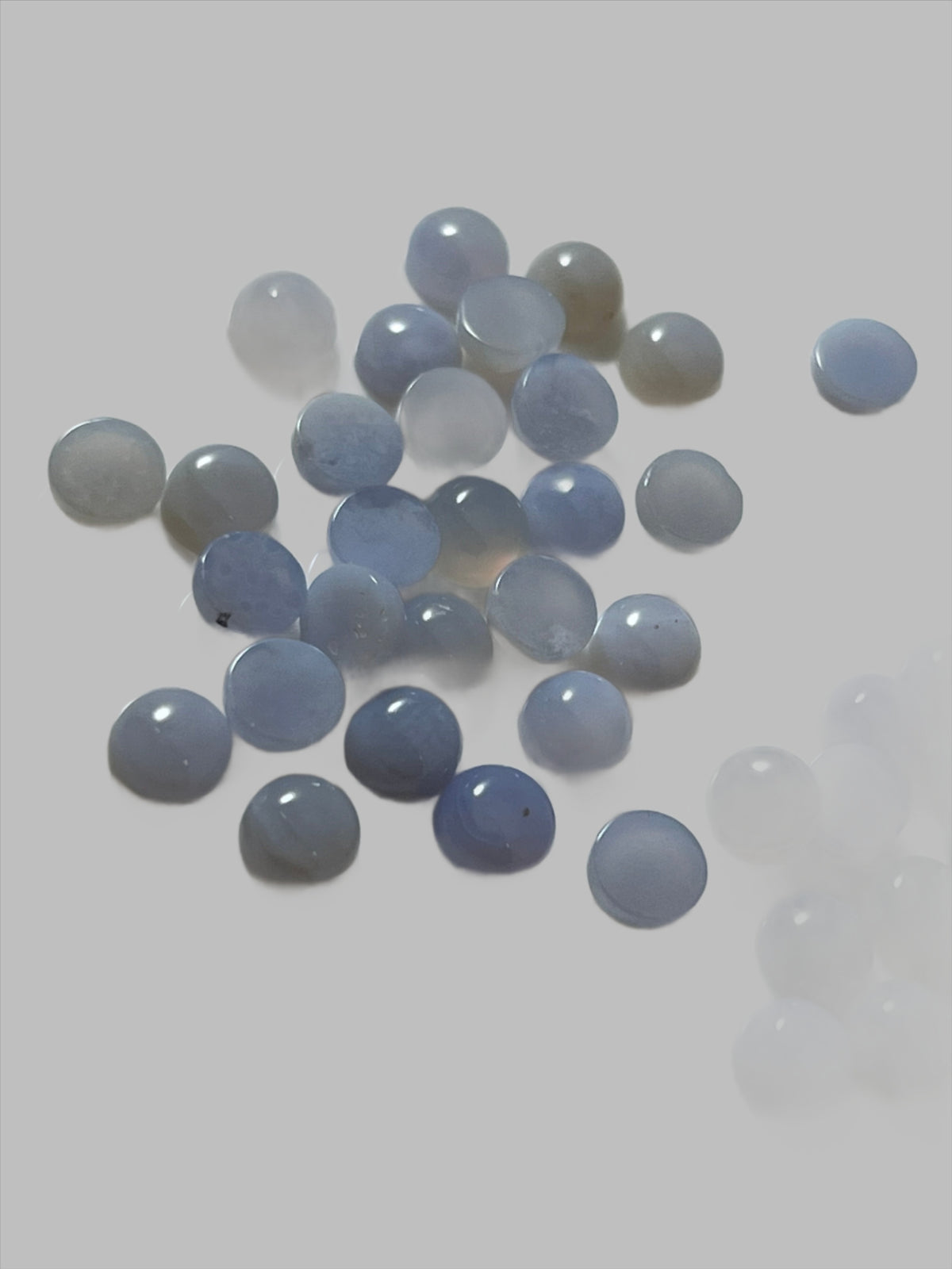 Blue Chalcedony 6mm Round Cabochon - Clay Revolution