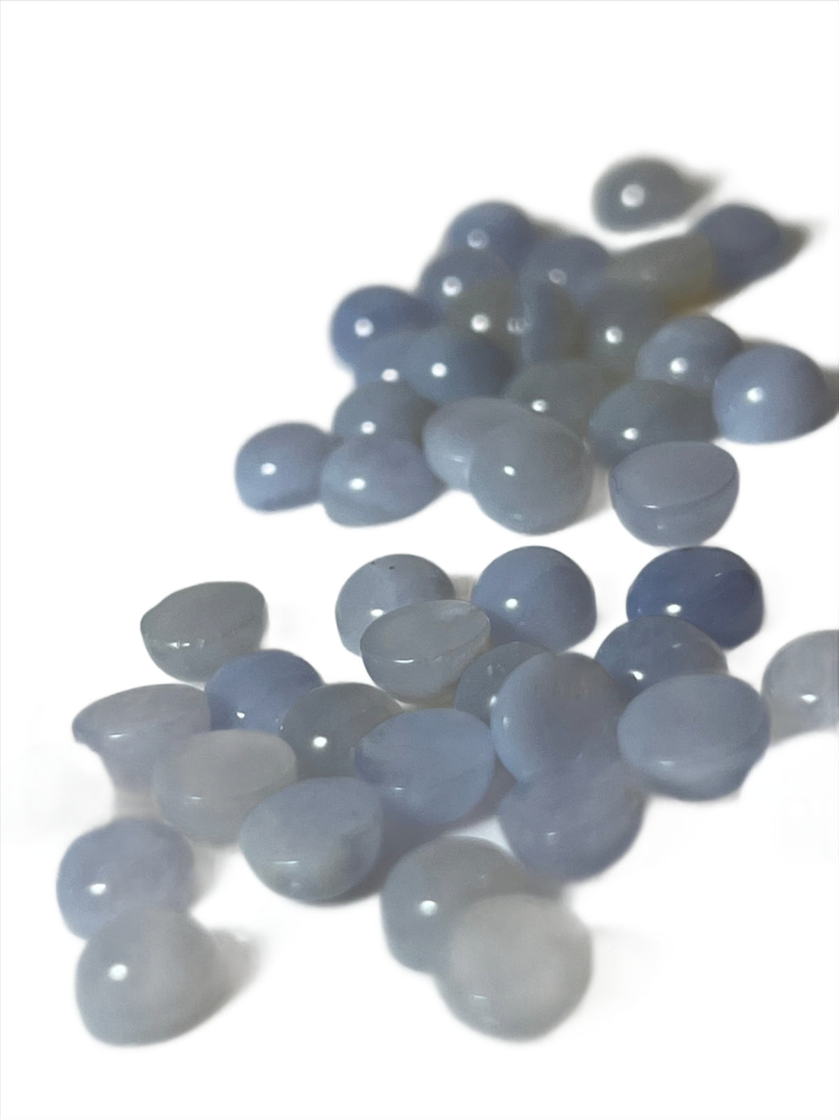 Blue Chalcedony 6mm Round Cabochon - Clay Revolution