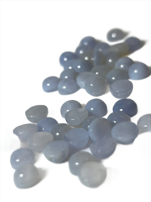 Blue Chalcedony 6mm Round Cabochon - Clay Revolution