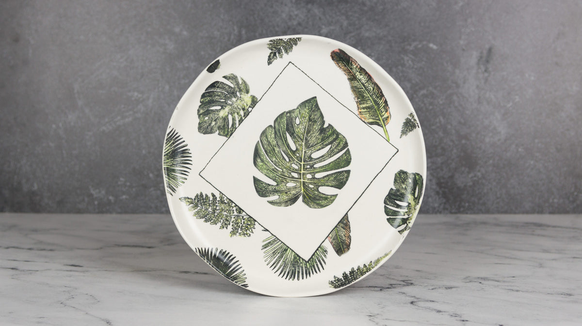 Tropical Leaves Silkscreen Plate