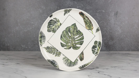 Tropical Leaves Silkscreen Plate