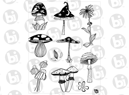 Mushrooms 2 Silkscreen - Clay Revolution