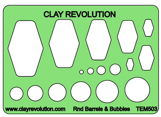Round Barrels and Bubbles Template - Clay Revolution