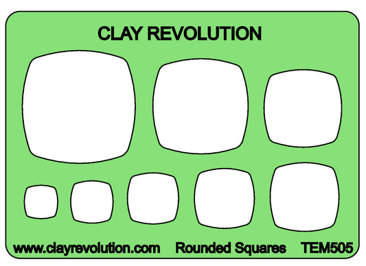 Rounded Squares Template - Clay Revolution