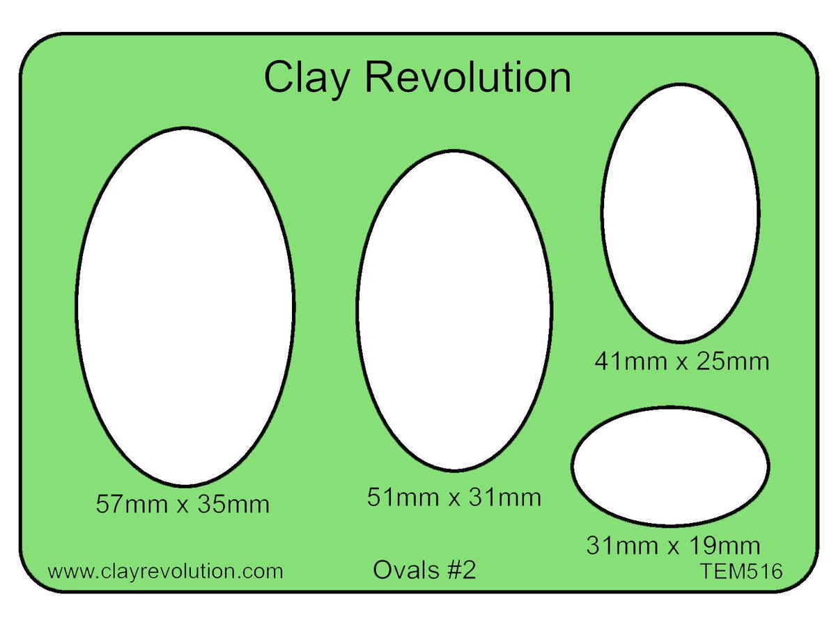 Large Ovals Template - Clay Revolution