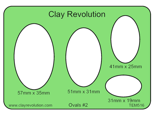 Large Ovals Template - Clay Revolution