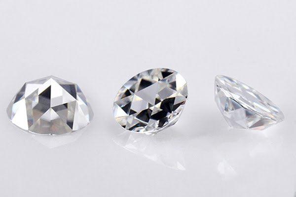 Cubic Zirconia CZ  6mm Rose Cut Flat Back - ClayRevolution