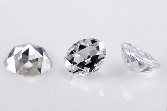 Cubic Zirconia CZ  6mm Rose Cut Flat Back - ClayRevolution