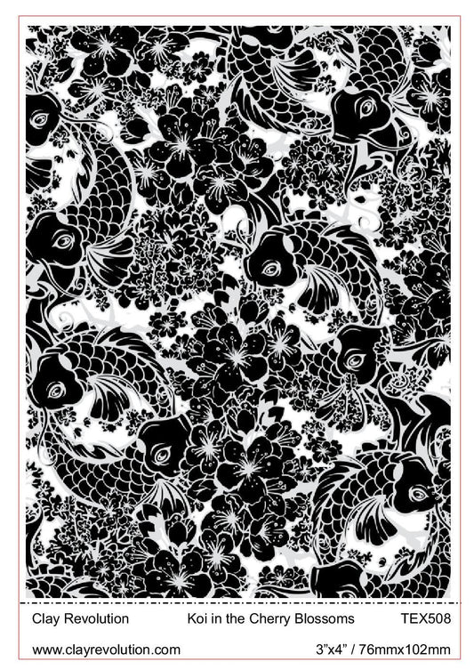 Koi in the Cherry Blossoms Texture Sheet - ClayRevolution