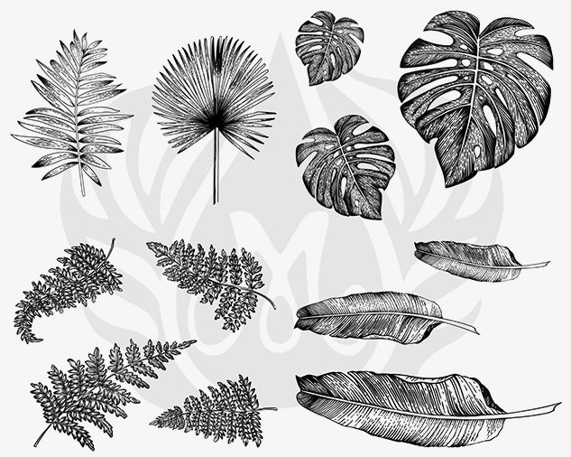Tropical Leaves Silkscreen