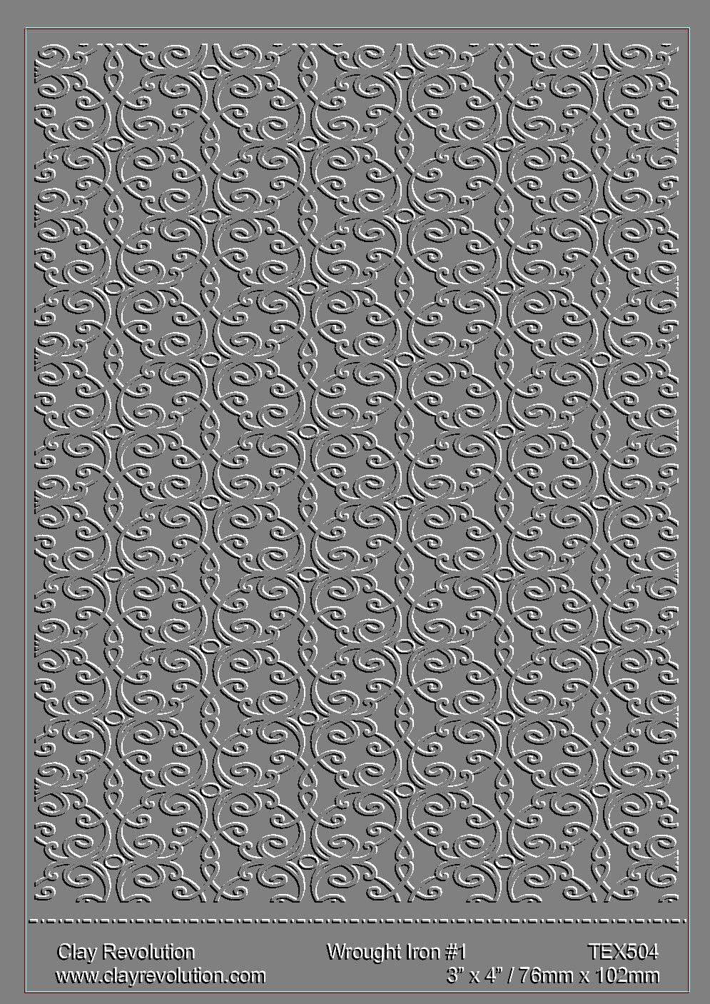 Wrought Iron Texture Sheet - ClayRevolution