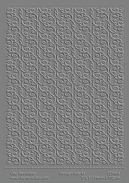 Wrought Iron Texture Sheet - ClayRevolution